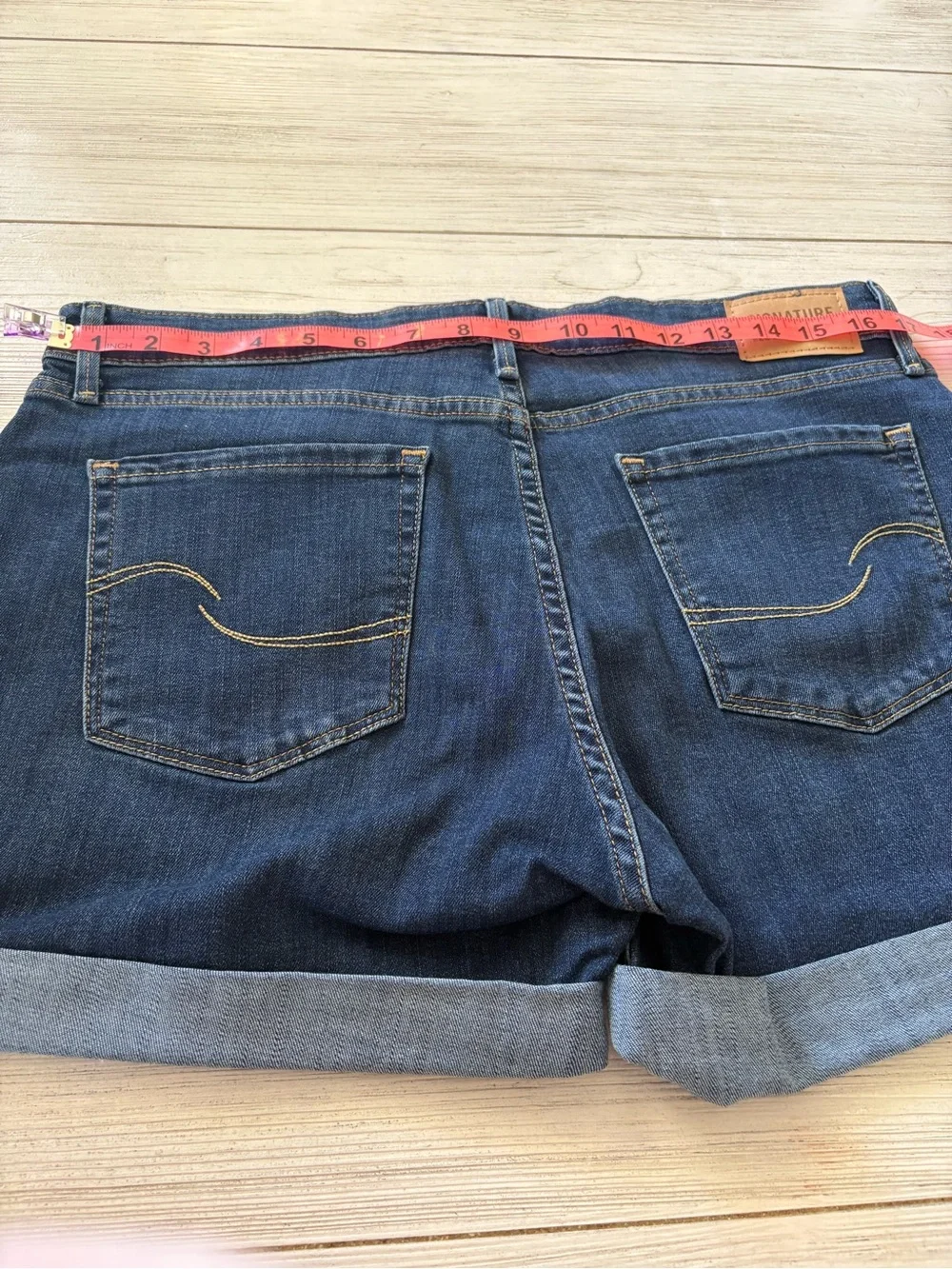 Levi's Dark Blue Cuffed Denim Shorts | Size 12 (W31)